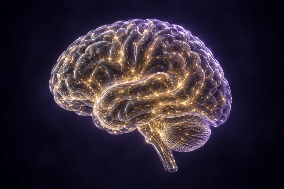 Conceptual science artwork for Brain + focus